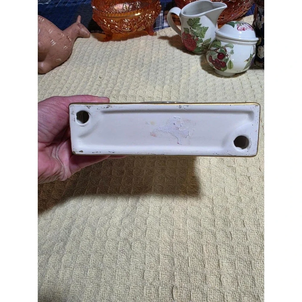 Vintage Ceramic Pink Rose Mantel Clock Roman Numeral Quartz Cottagecore Decor